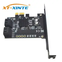 XT-XINTE PCI-Express контроллер карты SATA III 4 порта Поддержка PCI Express X1 x2 x4 x8 x16 материнская плата 88SE9215 чип для HDD SSD