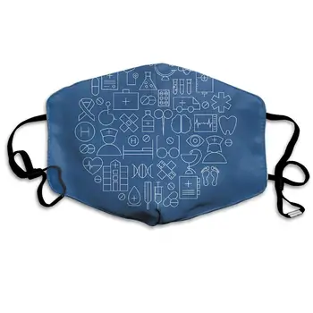 

Mouth Mask Small Icon Print Masks - Breathable Adjustable Windproof Mouth-Muffle, Camping Running for Women and Men