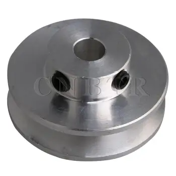 

CNBTR 31x15x6MM Silver Alloy Single Groove 6MM Bore Step Pulley for PU Belt