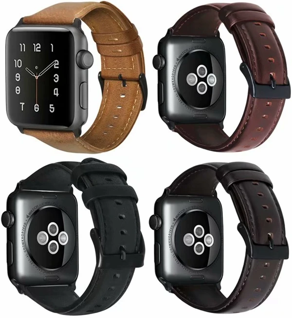Мужской/женский кожаный ремешок для Apple Watch Series 4 3 2 1 ремешок для iWatch4 браслет 44 мм/42 мм/40 мм/38 мм Watchbandseries 5