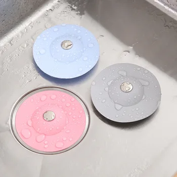 

kitchen Silicone Floor Drain Sink Bathtub Plug Hair Catcher Cover Water Stopper For Kitchen Bathroom Tub Pres Drain Accessories