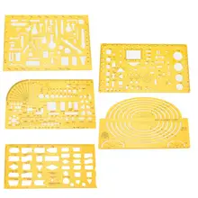 Многофункциональный прочный архитектурный дизайн чертеж шаблон полый геометрический линейка для архитектурной, измерения