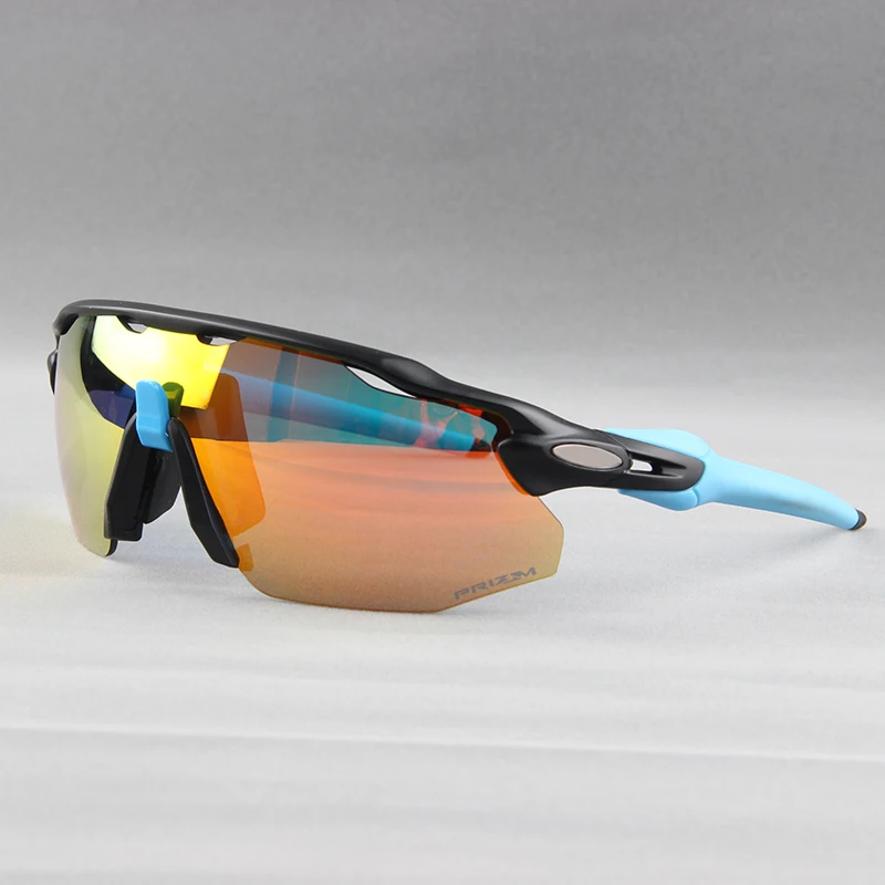 9442, солнцезащитные очки pro, для спорта на открытом воздухе,,, защита UV400, поляризационные, nigth, желтые, прозрачные, 4 линзы, для мужчин и женщин, модные, sutro - Цвет: BlackBlueLenRed
