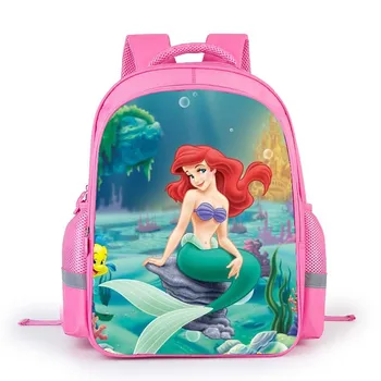 

Hot The Little Mermaid Ariel Backpack Princess Kids School Bag Fairy Tale Schoolbag Book Bags for Teen Girls mochila Bolsa