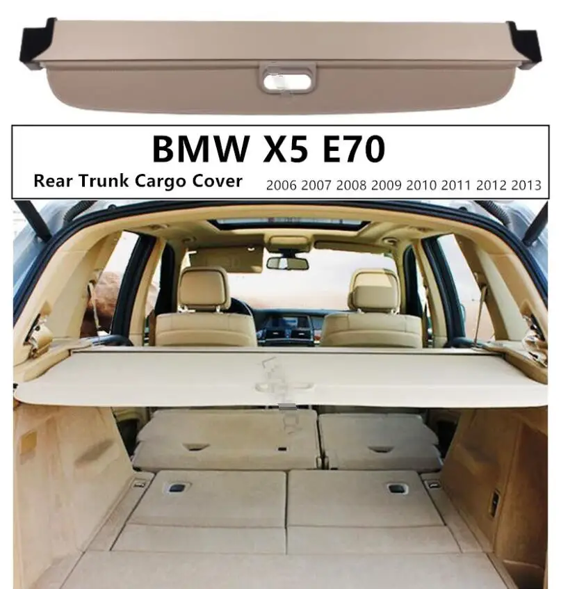 

For Rear Trunk Cargo Cover For BMW X5 E70 2006 2007 2008 2009 2010 2011 2012 2013 High Qualit Security Shield Auto Accessories