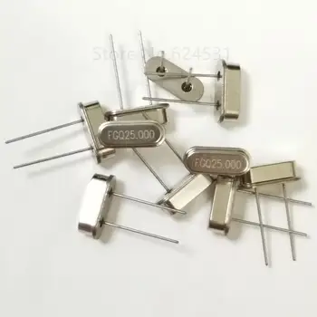 

10pcs HC-49S In-Line Passive Quartz Crystal Crystal 25MHZ 25.000MHZ 25M Resonator