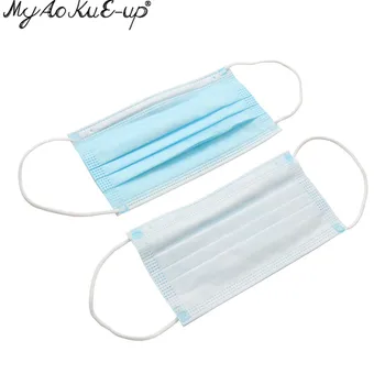 

100PCS Anti-dust Windproof Mask Disposable Mouth Nose Face Care Eyelash Extension Non-woven Fabric маска Tools
