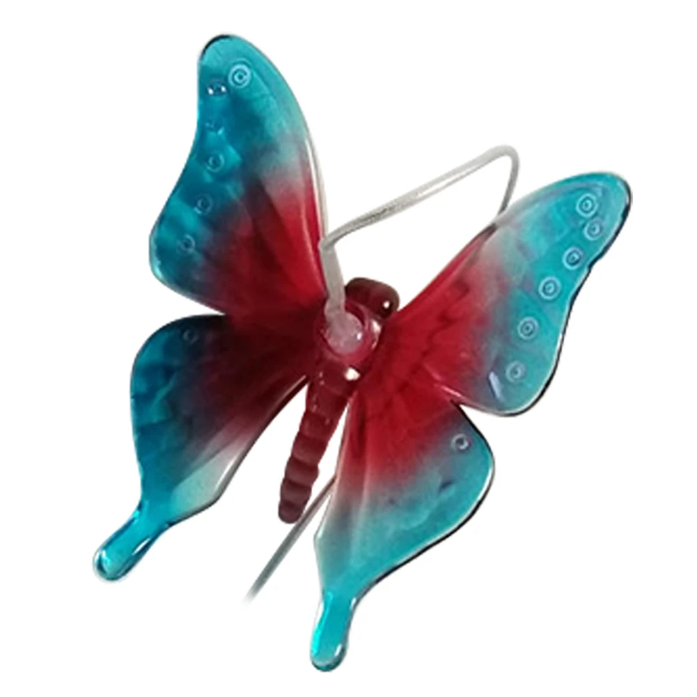 Garden Decoration Butterfly Shape Discolored Camping Plastic Material Solar Powered Multifunctional UV Wind Chime Style