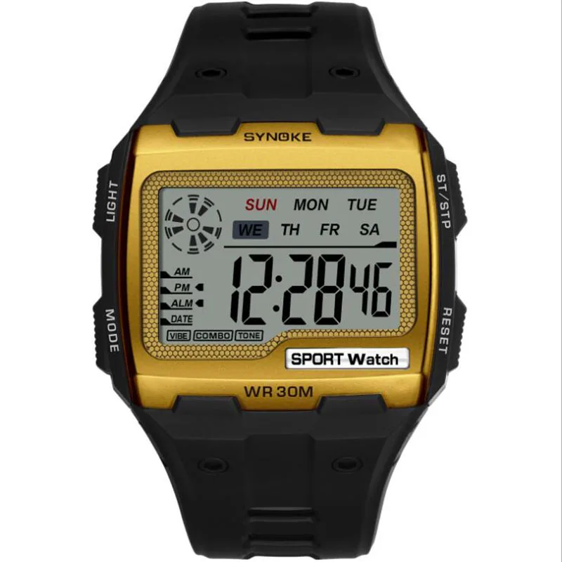 

Men's Digital Watch Luminous Waterproof Square Large Screen Display Chronograph Multi-function Digital Outdoor Sports Watch