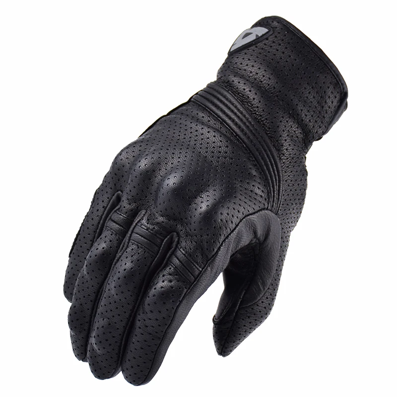 

REVIT Breathable Motorcycle Glove Black Retor Genuine Leather Motocross Guantes Moto GP Off-Road Gloves Men&Women Summer