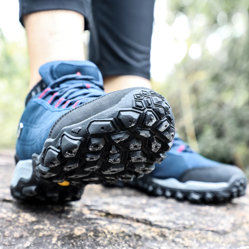 HUMTTO Outdoor Hiking Trekking Mountain Sports Shoes for Men Camping Hunting Walking Breathable Cushioning Nonslip Sneakers hiking shoes