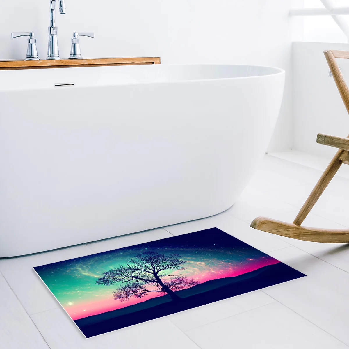 Звездное небо дерево фантазия Волшебные ветви туман съемки красный красивый