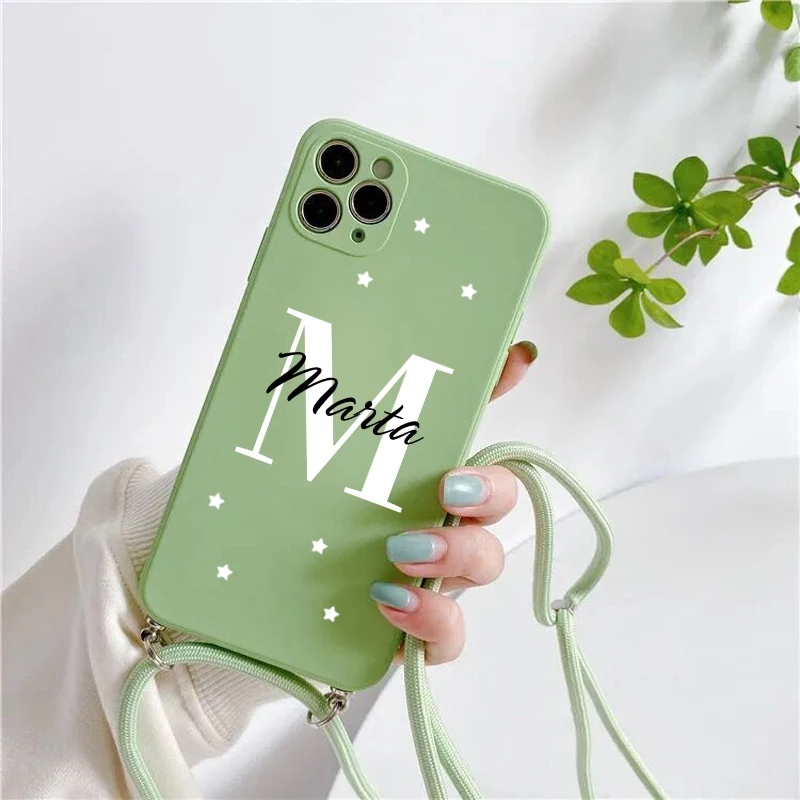 kawaii phone cases samsung Cá Tính Tùy Chỉnh Tên Dây Ốp Lưng Dành Cho Samsung Galaxy Samsung Galaxy A10 A50 A40 A70 A71 A51 A21S A31 A12 A32 A42 A52 a72 5G S21 S20 FE S10 S9 kawaii phone case samsung