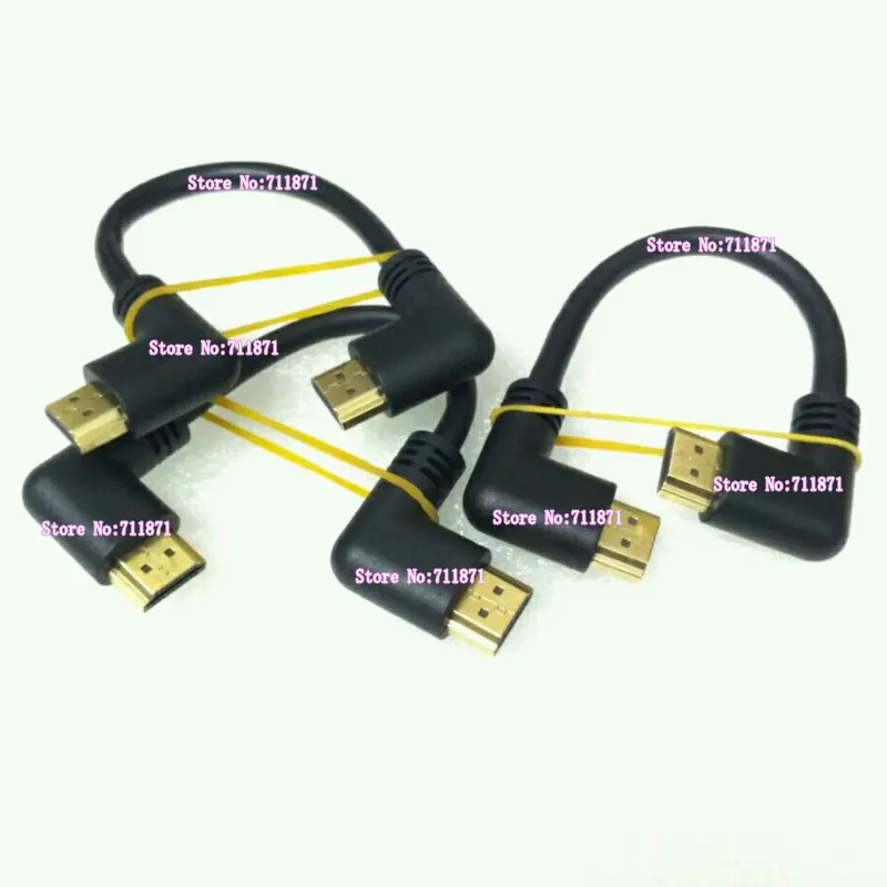 HDMI 2.0 60Hz 4K 2K HDMI Cable Line Double Right Angle Left Left Bend HDMI Line Cable 90 Degree Left Right Bend HDMI cable Line