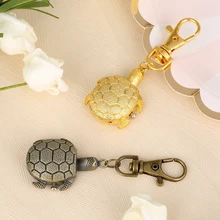 Маленькие милые маленькие брелки черепаха, кварцевые карманные часы, брелок, Ретро Бронзовый брелок, рождественские подарки для мальчиков и девочек, детей