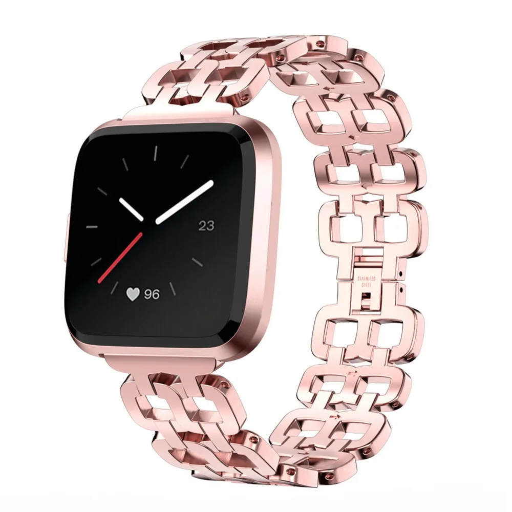 Роскошный металлический ремешок для часов Fitbit Versa Lite для ремешка часов ремешок из нержавеющей стали Новое поступление сменные полосы
