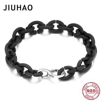 

Fashion Lobster buckle bead Men black Hard Rubber Star Handmade Bracelet Accessories for women Men Jewelry