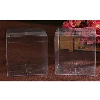 

30 Pcs PVC Plastic Packing Boxes Transparent Candy Boxes Apple Boxes Bakery Boxes Wedding Birthday Party Favors (10x10x10cm)