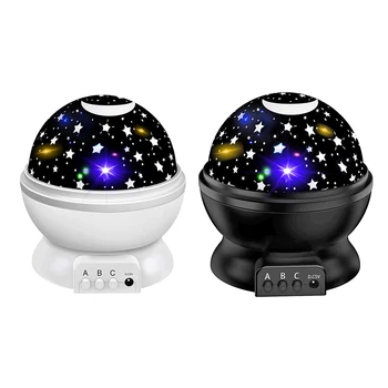 

Light Bedroom Bedside Table Lamp Battery/USB Powered Starry Sky LED Projector Light Bedroom Nightlight Kids Gift Sleeping