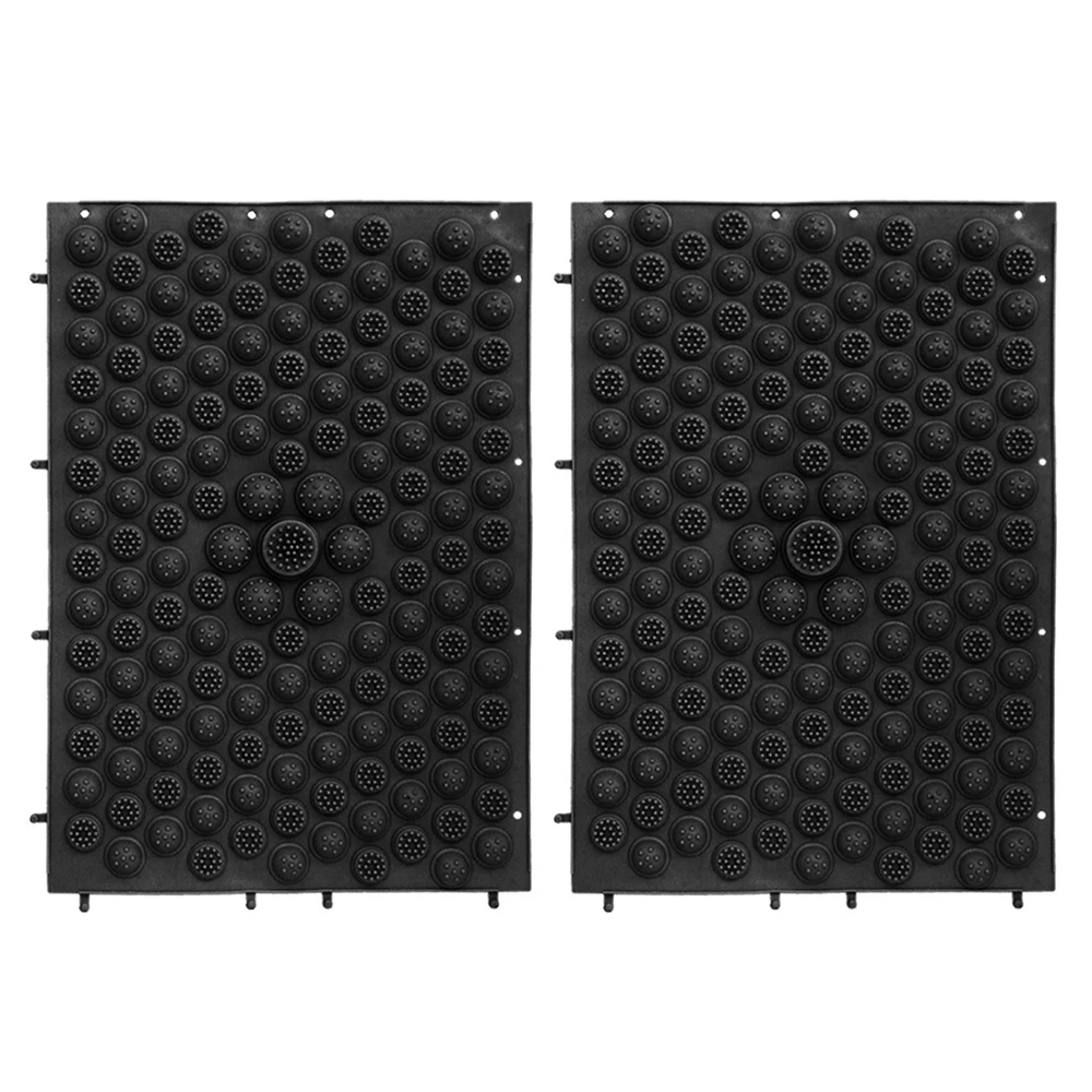 Black 2PCS Acupressure Mats Exercise Mats Health Care Acupuncture Circulation Reflexology - Цвет: Black
