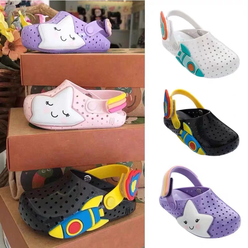 Мини Melissa Rocket Star Boyes прозрачная обувь для девочек пляжные сандалии 2020 детская