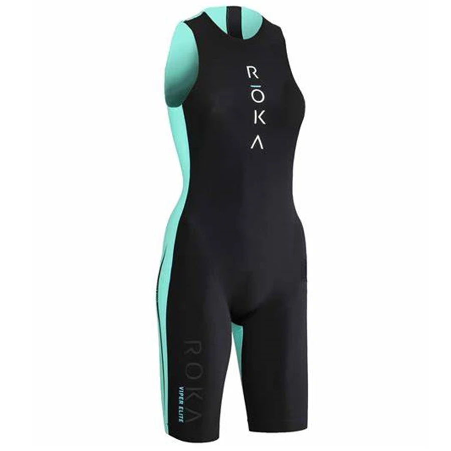 ROKA женские костюмы с юбкой Триатлон Велоспорт Джерси комбинезон skinsuit Майо ciclismo открытый без рукавов для плавания и бега - Цвет: Лаванда