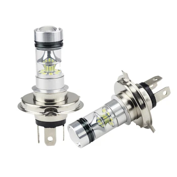 

2Pcs High Power Led H4 Hb2 9003 Bulb 100W 20Led Car Fog Light Lamp Headlights 6000K White