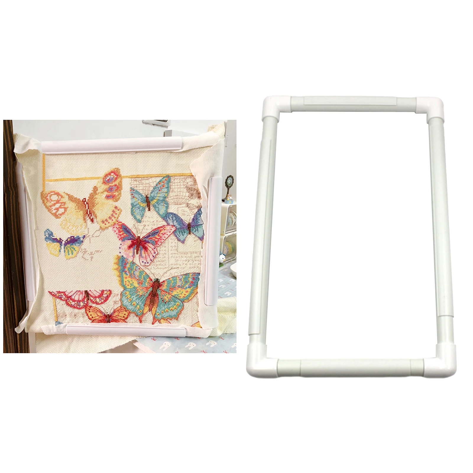 Зажим для вышивки в виде свитка белый гобелен держатель игольчатой рамы вышивка