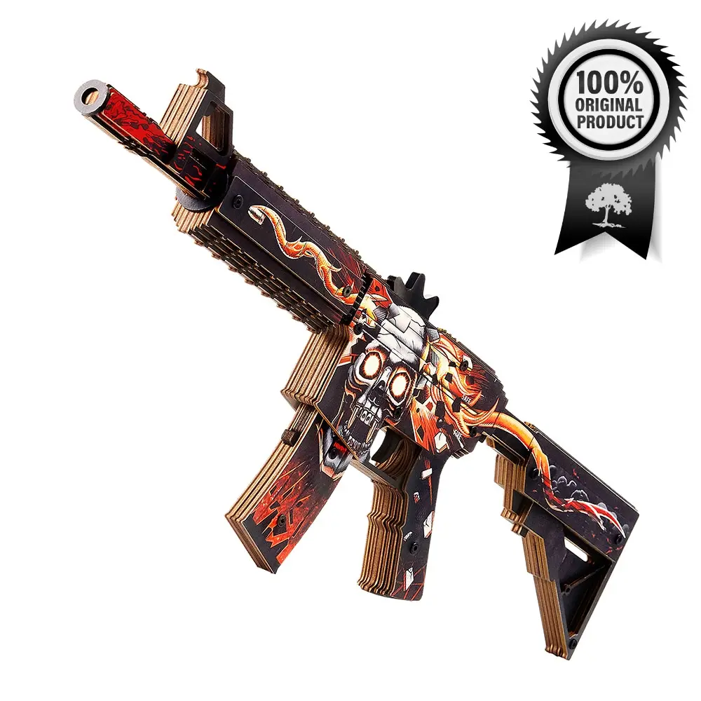 Wooden Toy Machine M4A4 version 1.6 murder confirmed (wooden rubber arrow) cs go vozwooden /cs Wood wood weapon / Gift for boy (Rubber cartridges)/