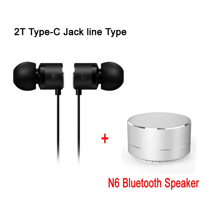 2T n N6 Speaker Оригинальные наушники OnePlus Bullets V2 2T наушники-вкладыши гарнитура с Дистанционный микрофон для мобильного телефона Oneplus 5 T/5/3 T/3 - Цвет: 2T n N6 Speaker