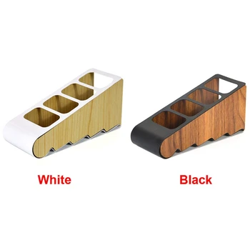 

Organizer Four Grid Storage Box Stand Home Desktop Remote Control Holder Wooden Container Portable Compartment Durable Tidy