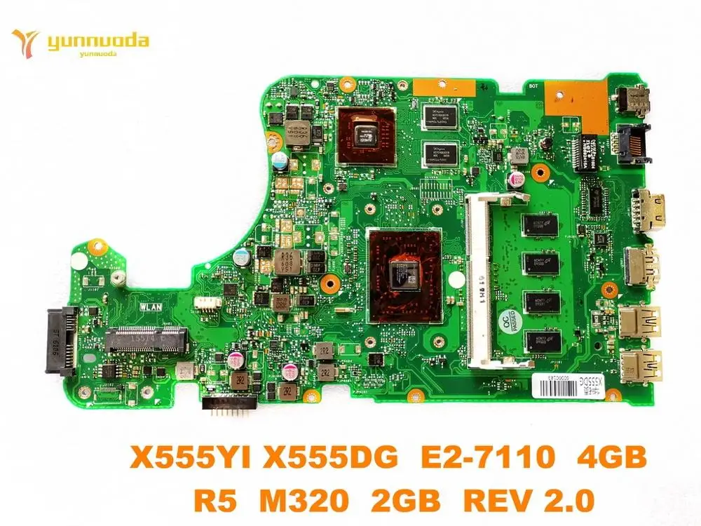  Original for ASUS X555DG laptop motherboard X555YI X555DG E2-7110 4GB R5 M320 2GB REV 2.0tested goo