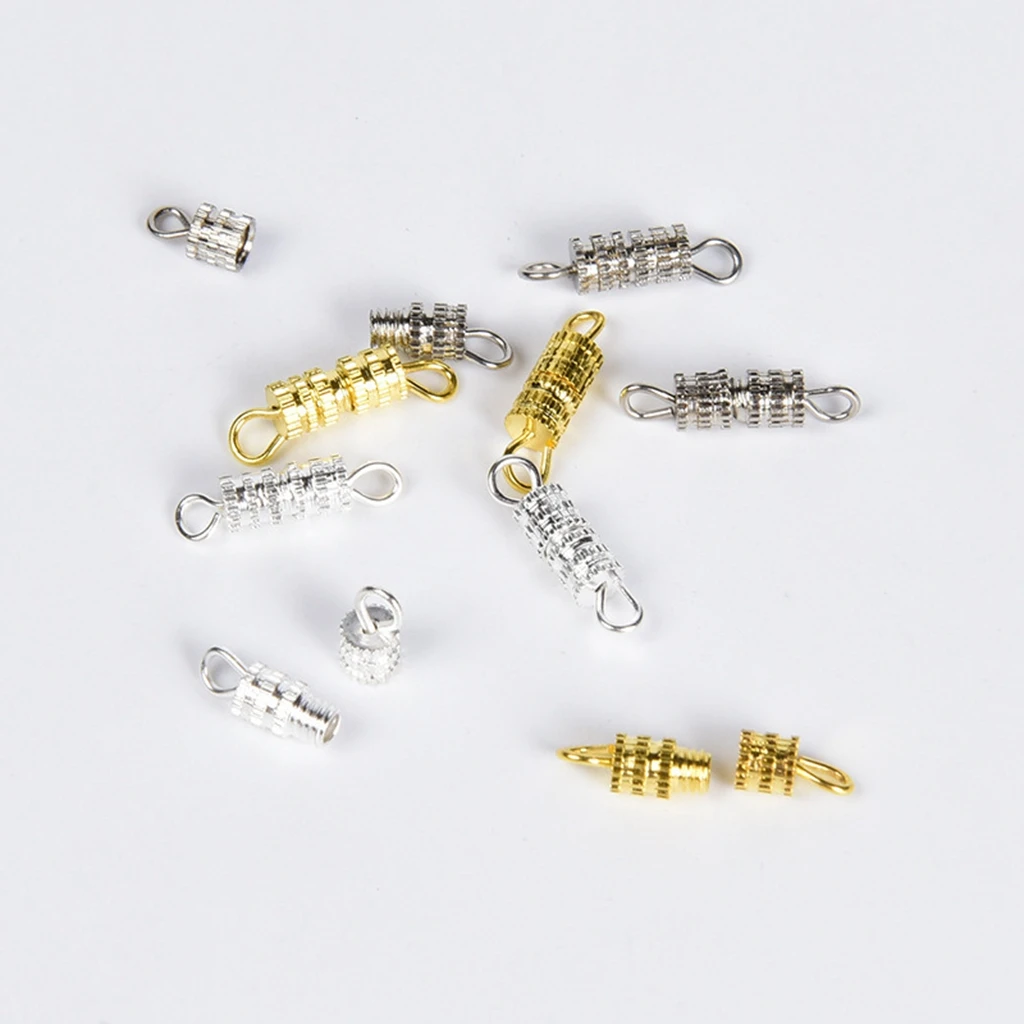 20pcs Bracelet Screw Clasp Findings For Necklace Jewellery Making Accessory 