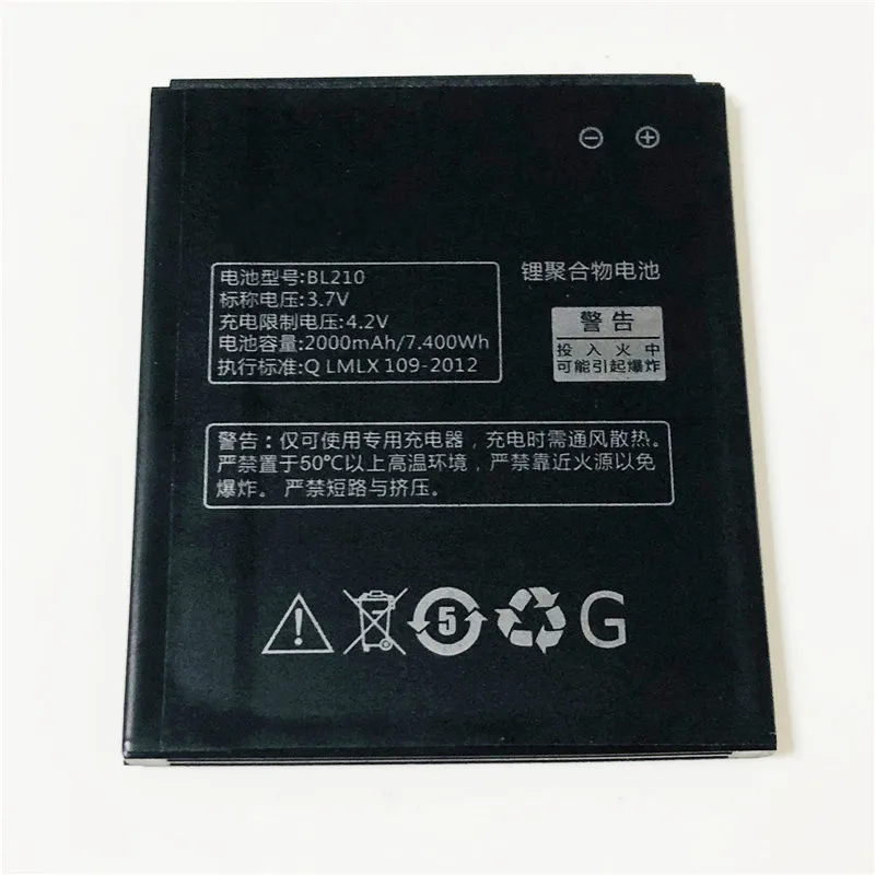 Аккумулятор 3 7 в 2000 мАч BL210 для Lenovo A606 S650 S820 A536 A656 A658T A750e A766 A770e A828t S658t S820e|a536 battery|battery