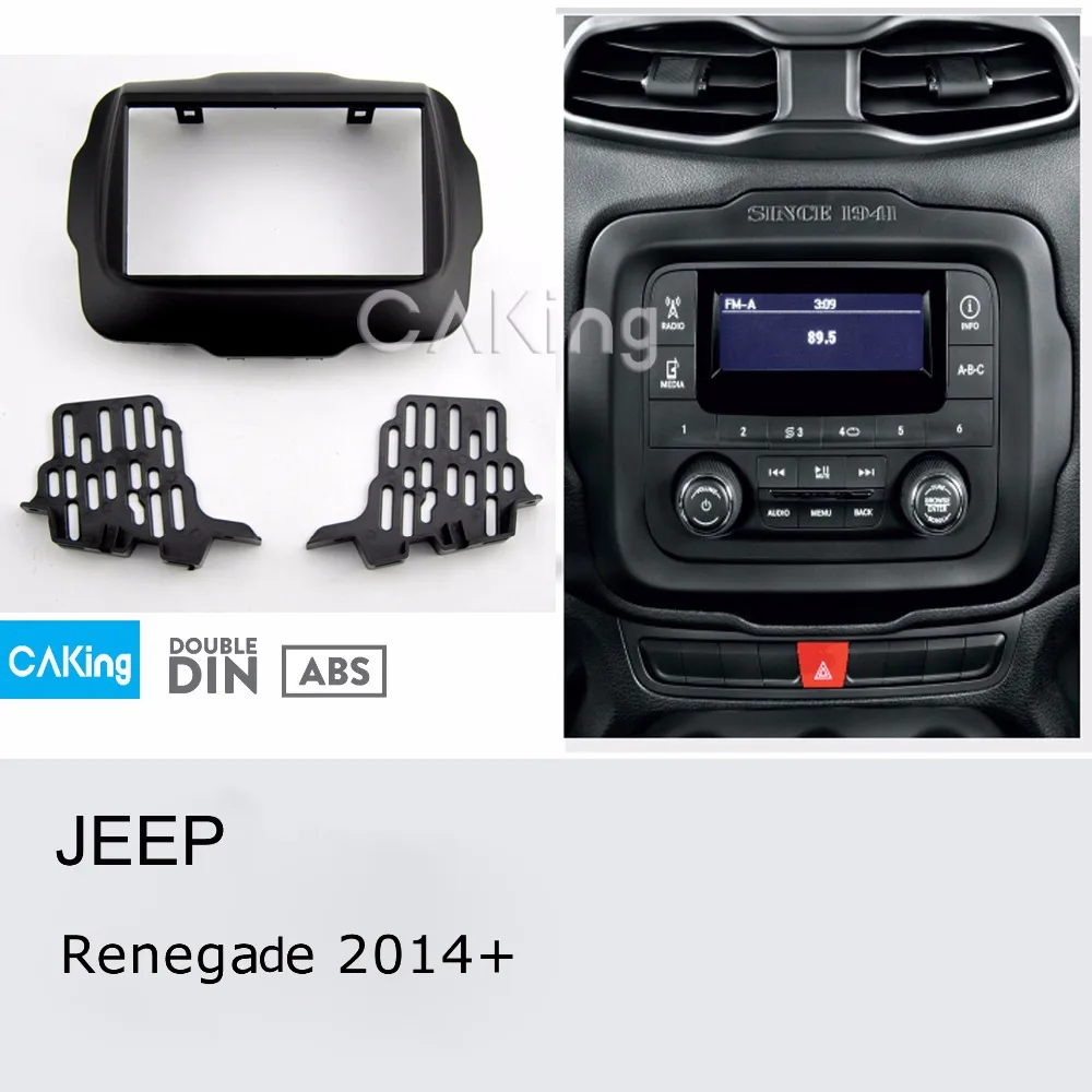 Двойной Din Автомобильная панель Радио панель для JEEP Renegade+ рамка приборной панели переходная Лицевая панель Крышка адаптера Передняя панель консоли