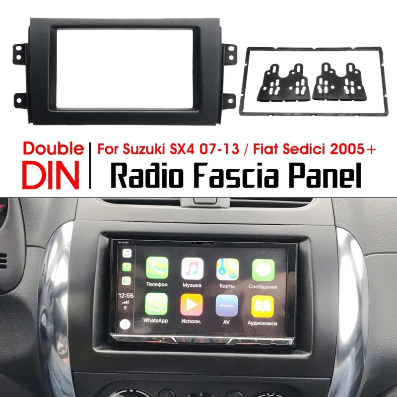 2Din Автомобильная стерео радио Панель Аудио отделка рамка для Suzuki SX4 2007-2013 для Fiat Sedici 2005