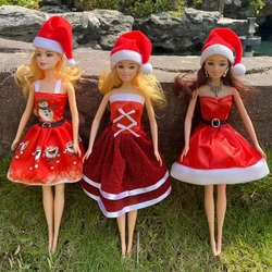 Ensemble de jouets pour enfants, 3 pièces/ensemble, faits à la main, robe de noël, accessoires, vêtements pour Barbie, cadeaux d'anniversaire pour filles 