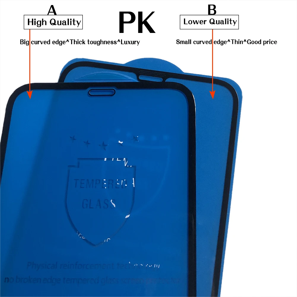 10 шт./лот закаленное стекло для iPhone XS Max XR X 8 7 6S plus 11 PRO MAX защитная пленка с полным