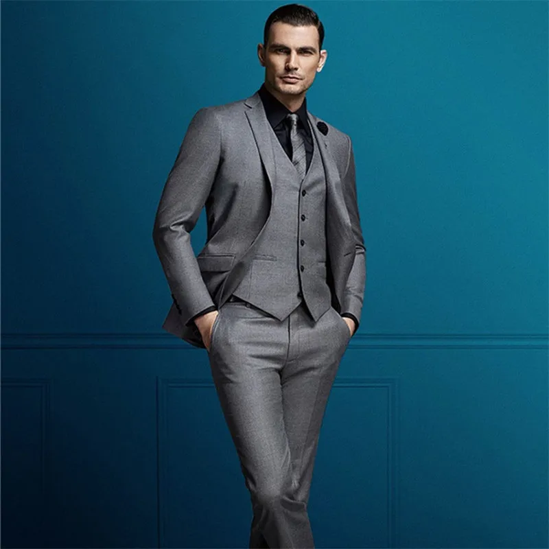 Terno Masculino Мужские костюмы(куртка+ брюки+ жилет) плюс удобрение профессиональное платье свободный жир новейший дизайн 3 шт. платье жениха - Цвет: 8 Style and color