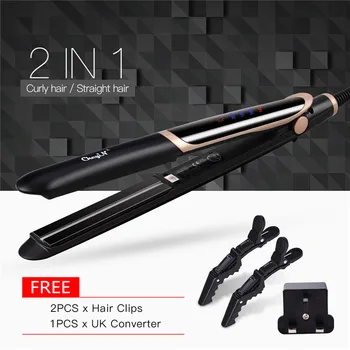 

110-220V Professional Hair Straightener Ceramic Flat Iron Negative ION Infrared Straighting LED Display 3D Floating Hair Iron