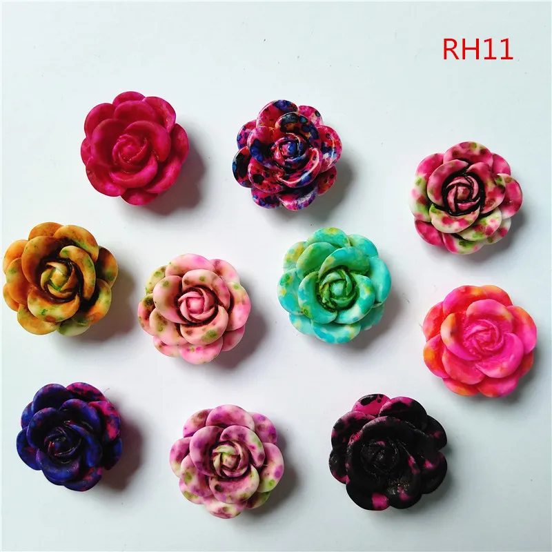 20-50 шт 14 мм смолы розы плоское дно аппликация для мобильных наклеек/ручной работы - Цвет: RH11