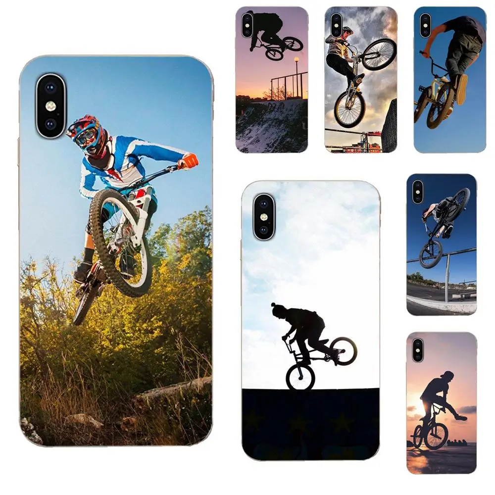 Фото Bicycle Motocross Bmx Soft TPU Design Phone For Galaxy Grand A3 A5 A7 A8 A9 A9S On5 On7 Plus Pro Star 2015 2016 2017 2018 | Мобильные