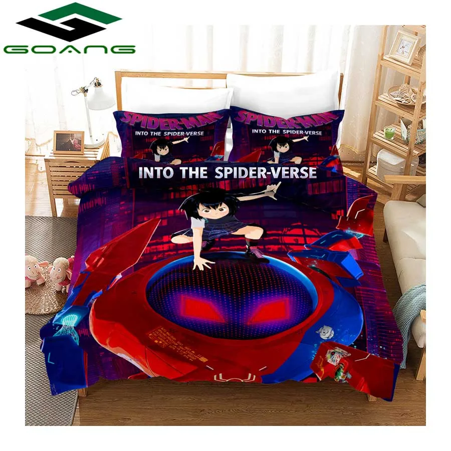 

GOANG bedding set 3d digital printing Cartoon Pattern bed sheet duvet cover pillow 3pcs kids bedding home textiles Spiderman