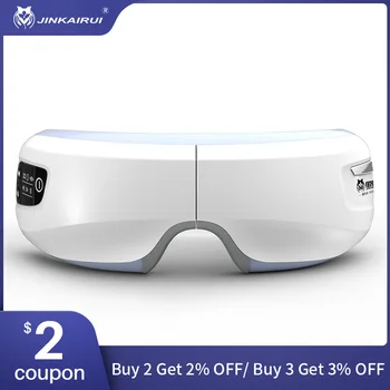 

Rechargeable Electric Air Pressure Eye Massager with Mp3 Functions Wireless Vibration Magnetic Far-infrared Heating Usb Glasses