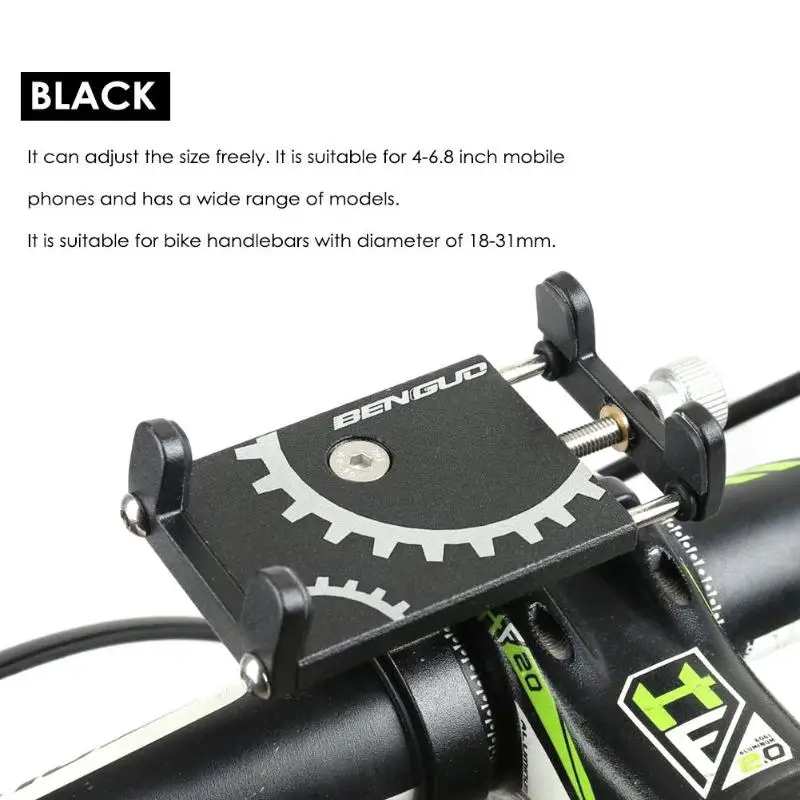 Aluminium Alloy Bicycle Mobile Phone Holder Bike Handlebar Clip Stand Mount