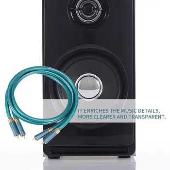 

Male Audio Cable High Purity Pure Copper Conductor RCA Cable High-End Amplifier Interconnect 2RCA To 2RCA