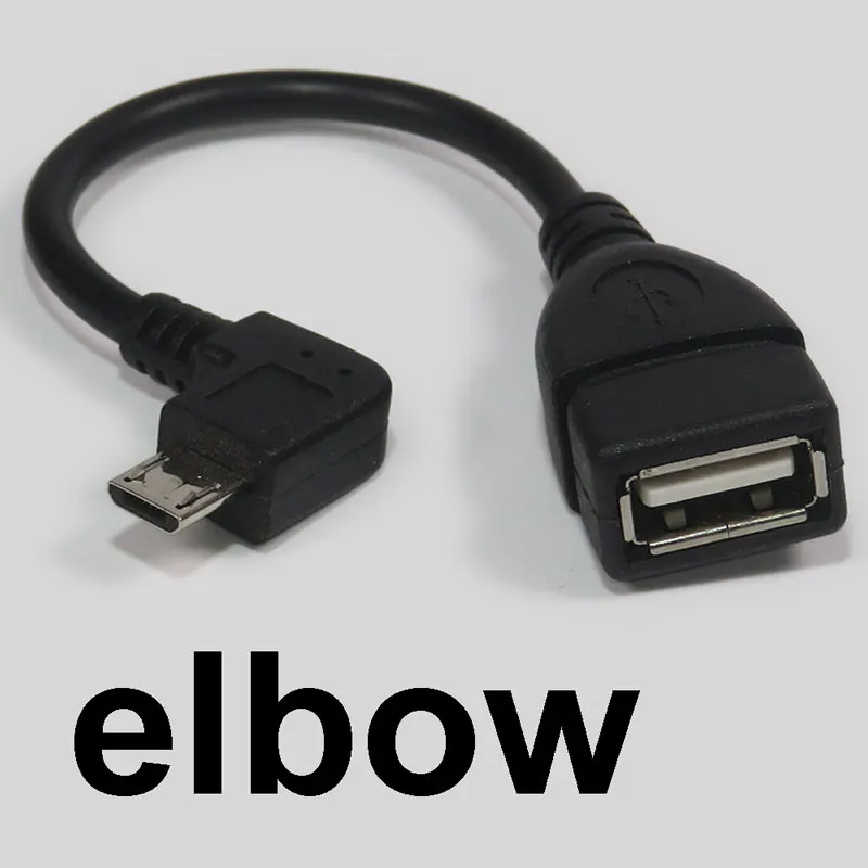 Изгиб micro-USB OTG кабель локоть micro-USB к USB Женский A-type