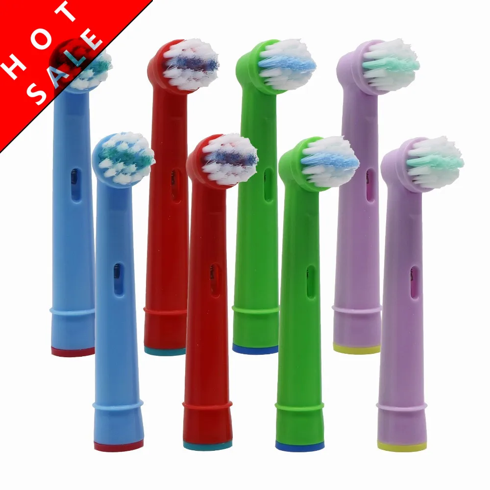 8X Replacement Kids Children Tooth Brush Heads For Oral B Pro-Health Stages Electric Toothbrush Advance Power/Pro Healt/3D Excel