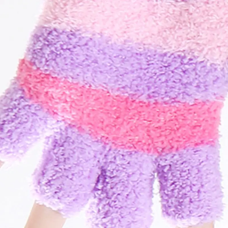 Women Men USB Powered Stripes Electric Heated Gloves Thicken Warm Fingerless Hand Warmer Motorcycle Laptop Computer Mittens A69C
