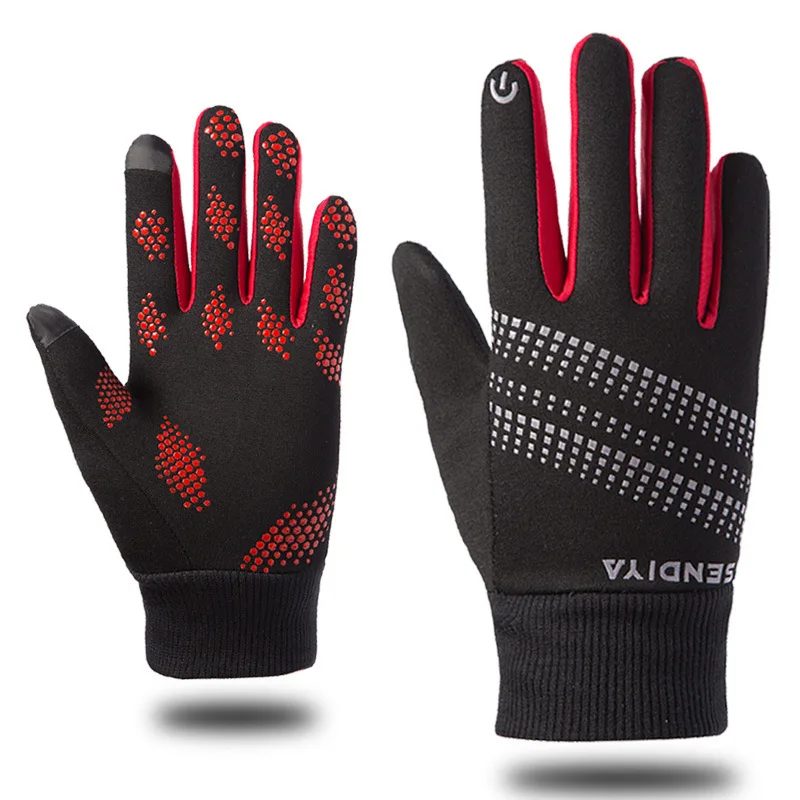 Модные уличные Мотоциклетные Перчатки Guantes для мужчин и женщин для вождения полный палец Сенсорный экран теплые осень зима плюс бархат езды варежки
